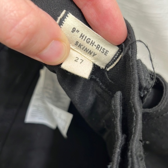 Madewell 9" Mid-Rise Skinny Jeans: Velvet Tuxedo Stripe Edition Size 27 - Picture 6 of 8